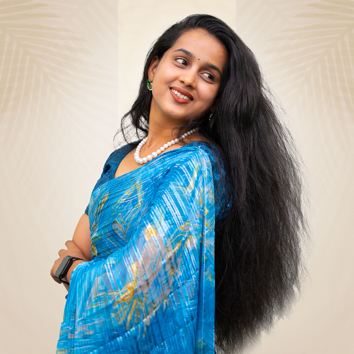 Sky Blue Fancy Saree Code No : KSO024