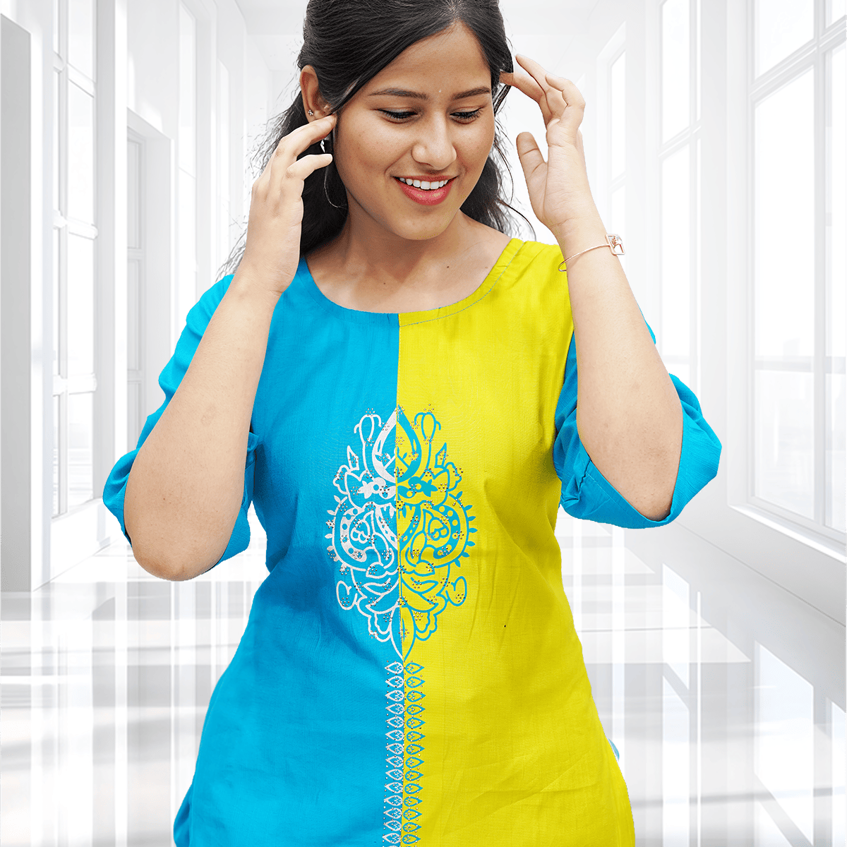 Vatican Print Kurti | Code  KST1 